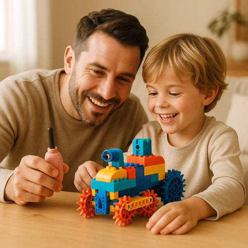 Klocki konstrukcyjne z silnikiem | Rozwijaj kreatywność 1 kg 0