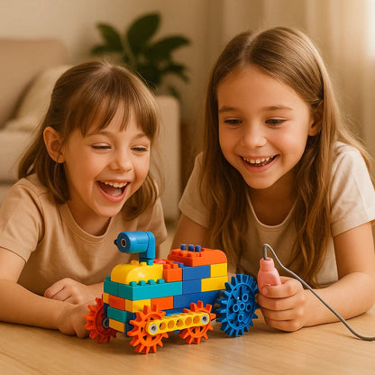 Klocki konstrukcyjne z silnikiem | Rozwijaj kreatywność 1 kg 1
