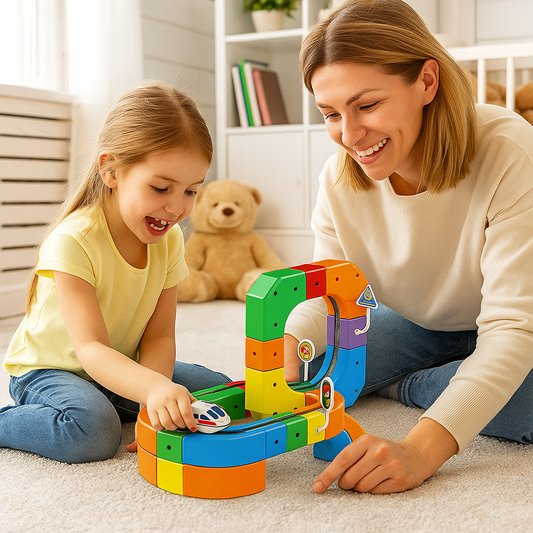 Magiczna Kolejka Z Kostek | 81 Kolorowych Elementów, 0,5 kg 0