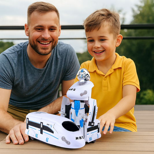 Transformujący się pociąg-robot | Rozwija kreatywność 0,5kg 0